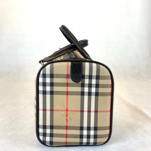 Burberry Plaid Canvas Boston Bag - Picture 5 of 7